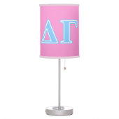 Delta Gamma Blue Letters Table Lamp (Left)
