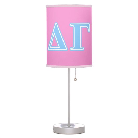 Delta Gamma Blue Letters Table Lamp (Left)
