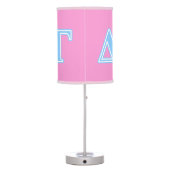 Delta Gamma Blue Letters Table Lamp (Back)