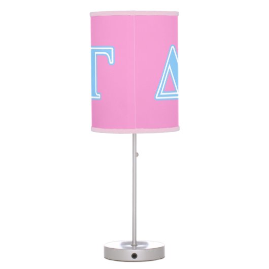 Delta Gamma Blue Letters Table Lamp (Back)