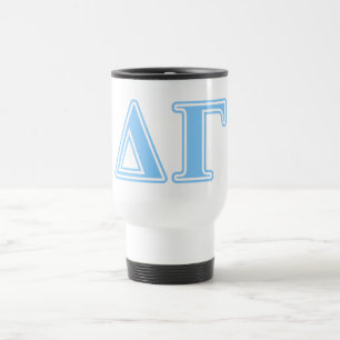 Delta Gamma Blue Letters Travel Mug