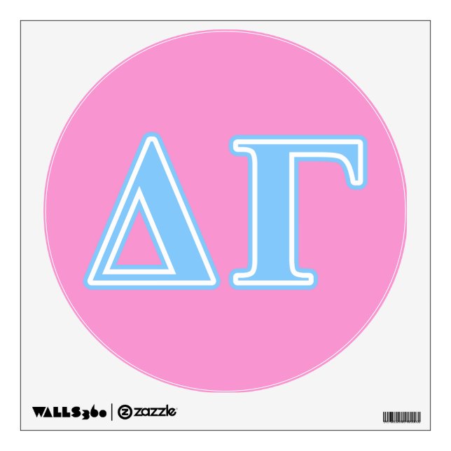 Delta Gamma Blue Letters Wall Sticker (Front)