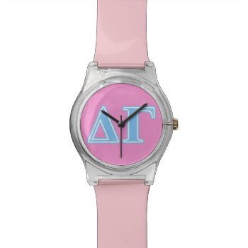 Delta Gamma Blue Letters Watch by deltagamma at Zazzle