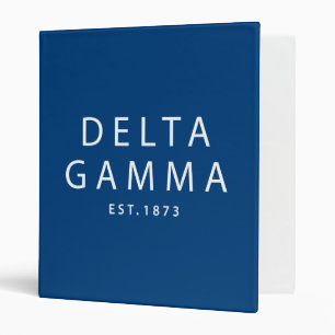Delta Gamma Est. 1873 Binder