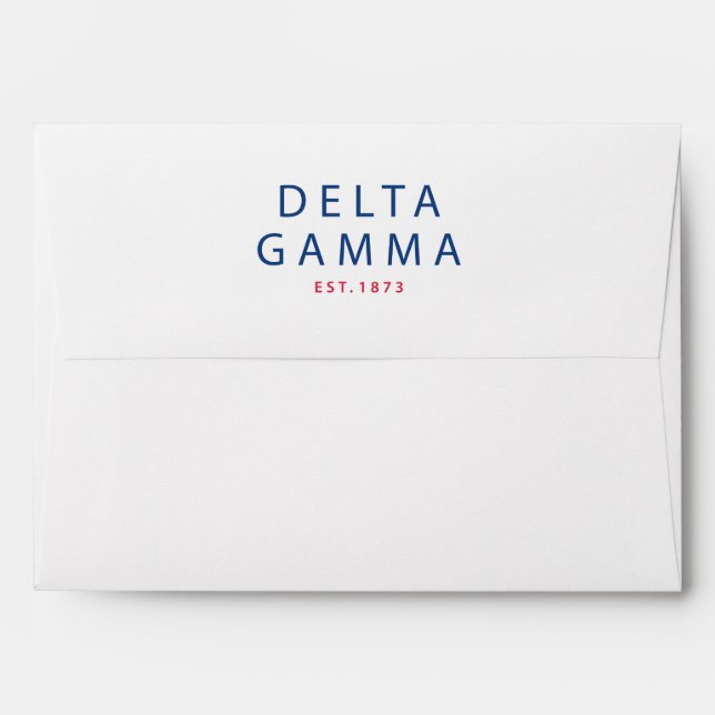 Delta Gamma | Est. 1873 Envelope (Back (Top Flap))