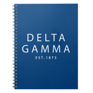 Delta Gamma Est. 1873 Notebook