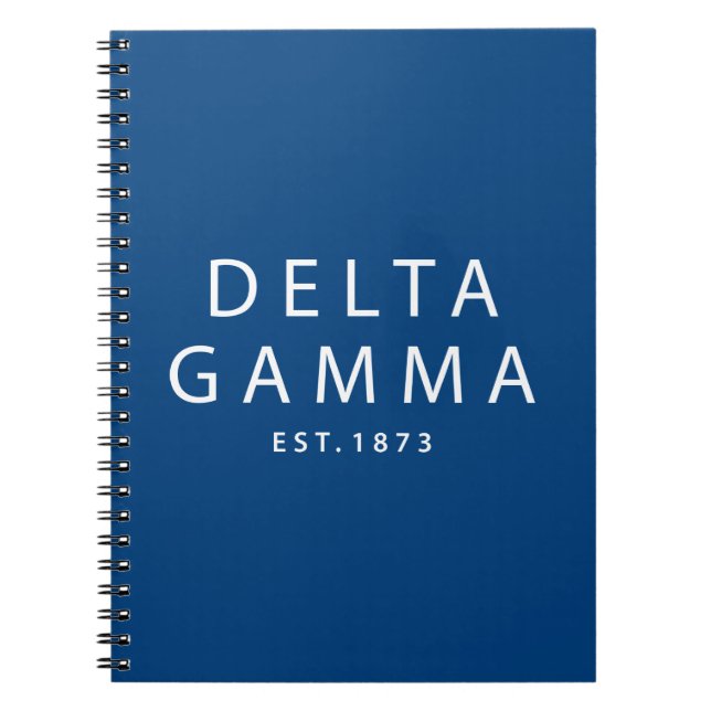 Delta Gamma | Est. 1873 Notebook (Front)