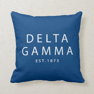 Delta Gamma Est. 1873 Throw Pillow