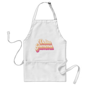 Delta Gamma Groovy Script Adult Apron