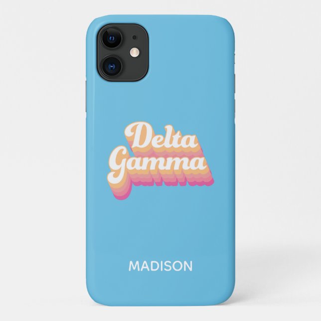 Delta Gamma | Groovy Script Case-Mate iPhone Case (Back)