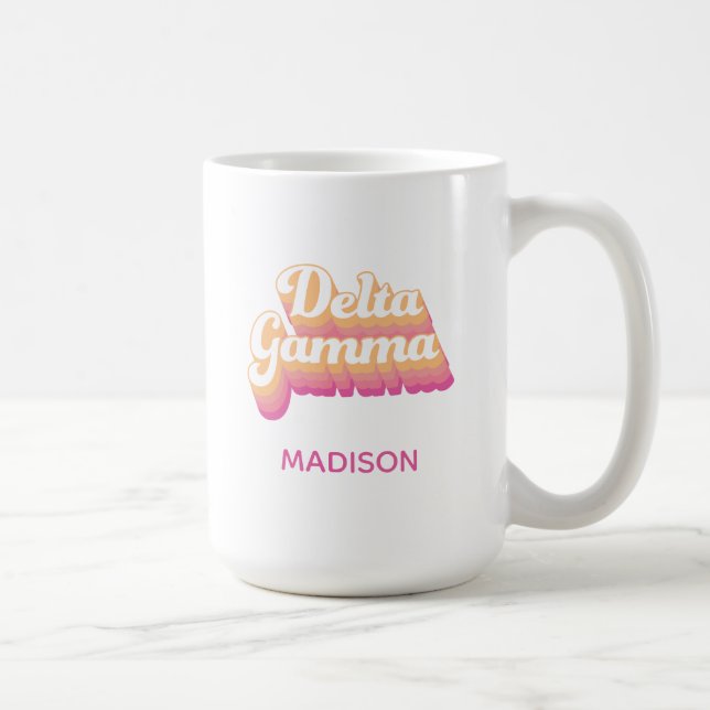 Delta Gamma | Groovy Script Coffee Mug (Right)