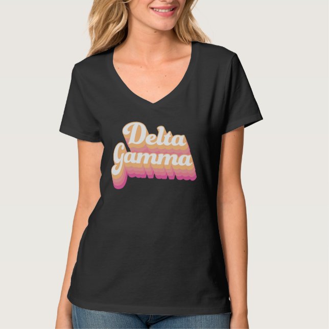 Delta Gamma | Groovy Script T-Shirt (Front)