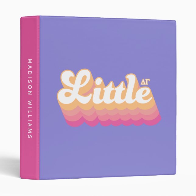 Delta Gamma | Little 3 Ring Binder (Front/Spine)
