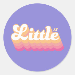 Delta Gamma   Little Classic Round Sticker
