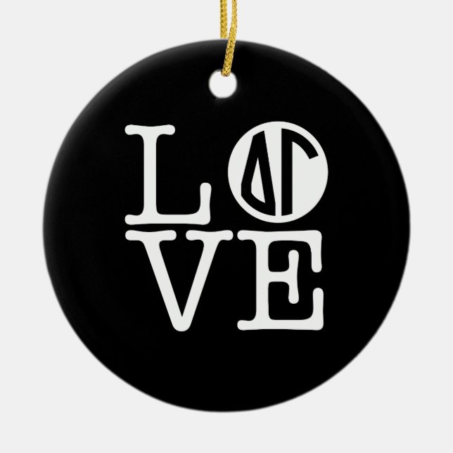Delta Gamma | Love Ceramic Ornament (Front)