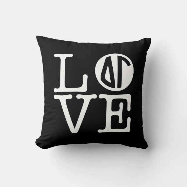 Delta Gamma | Love Throw Pillow (Front)