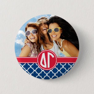 Delta Gamma   Monogram and Photo Pinback Button