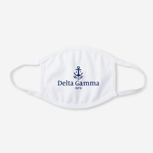 Delta Gamma Navy White Cotton Face Mask