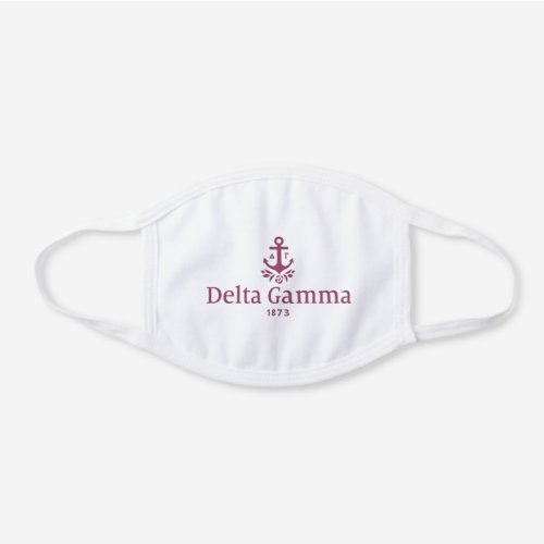 Delta Gamma Pink White Cotton Face Mask