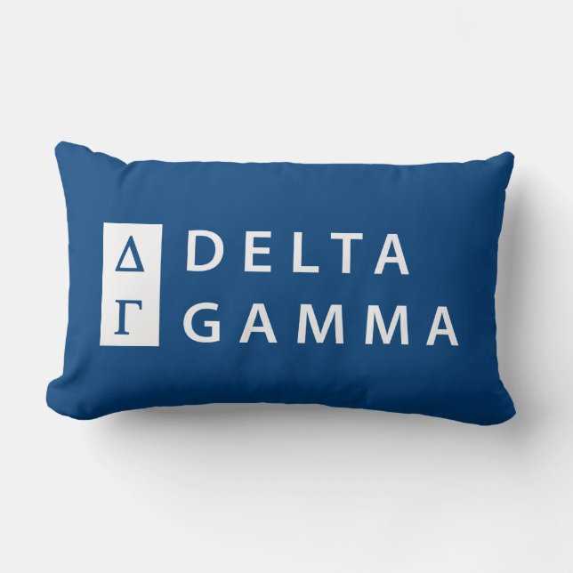 Delta Gamma | Stacked Logo Lumbar Pillow (Front)
