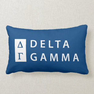 Delta Gamma Stacked Logo Lumbar Pillow