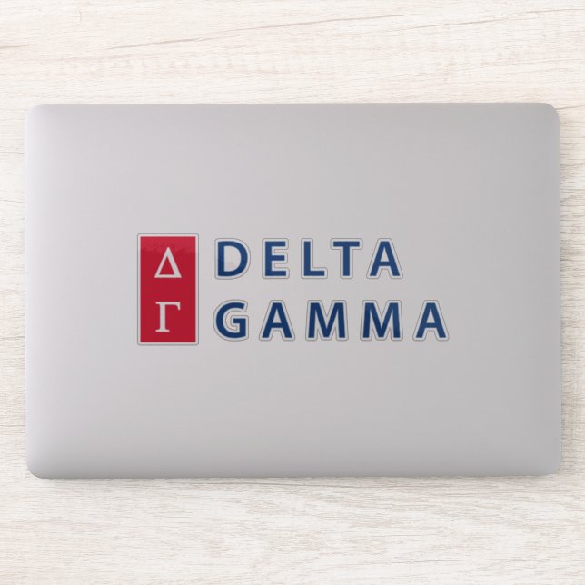 Delta Gamma | Stacked Logo Sticker (Computer)