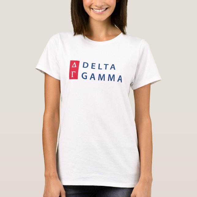 Delta Gamma | Stacked Logo T-Shirt (Front)