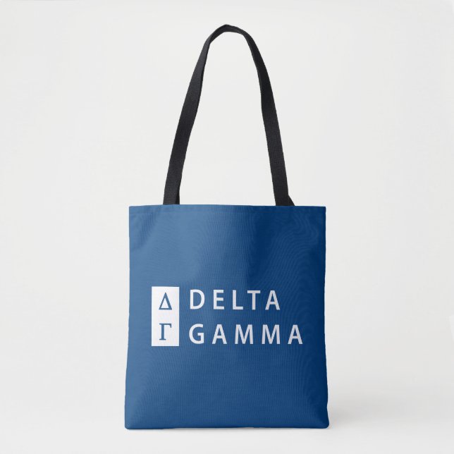 Delta Gamma | Stacked Logo Tote Bag (Front)