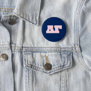 Delta Gamma Striped Graphic Button