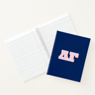 Delta Gamma Striped Graphic Notebook