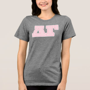 Delta Gamma Striped Graphic Tri-Blend Shirt