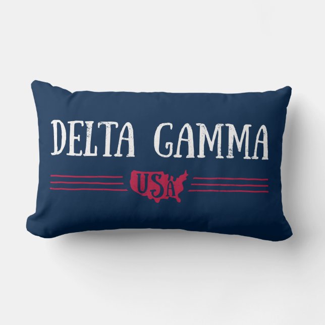 Delta Gamma | USA Lumbar Pillow (Front)