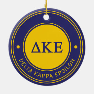Delta Kappa Epsilon   Badge Ceramic Ornament