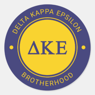 Delta Kappa Epsilon Badge Classic Round Sticker