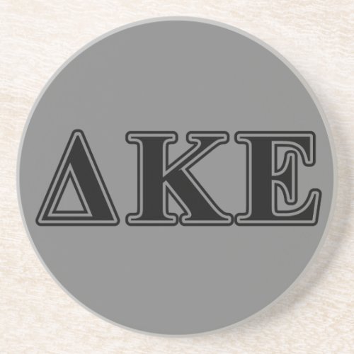 Delta Kappa Epsilon Black Letters Coaster