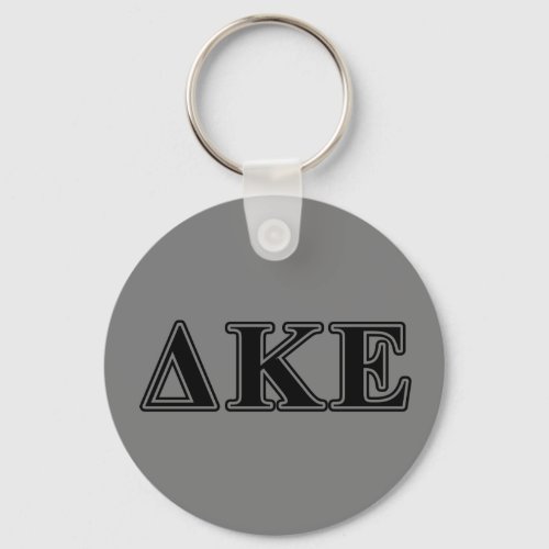 Delta Kappa Epsilon Black Letters Keychain