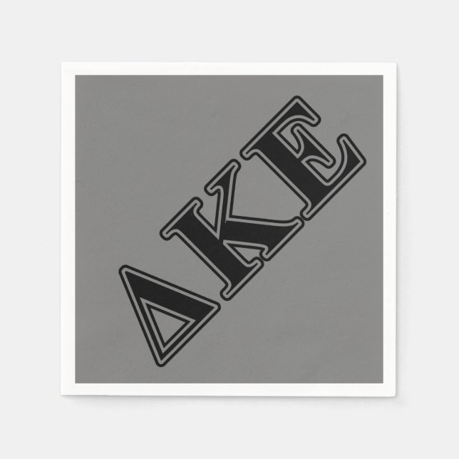 Delta Kappa Epsilon Black Letters Napkins (Front)