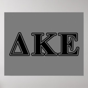 Delta Kappa Epsilon Black Letters Poster