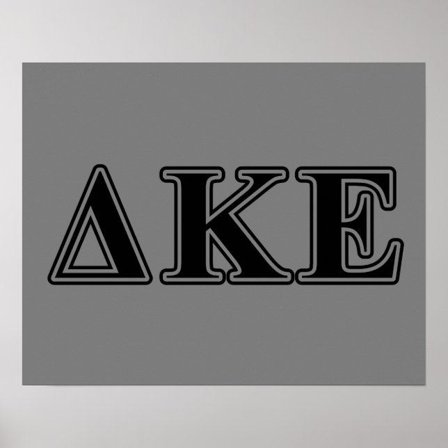 Delta Kappa Epsilon Black Letters Poster (Front)