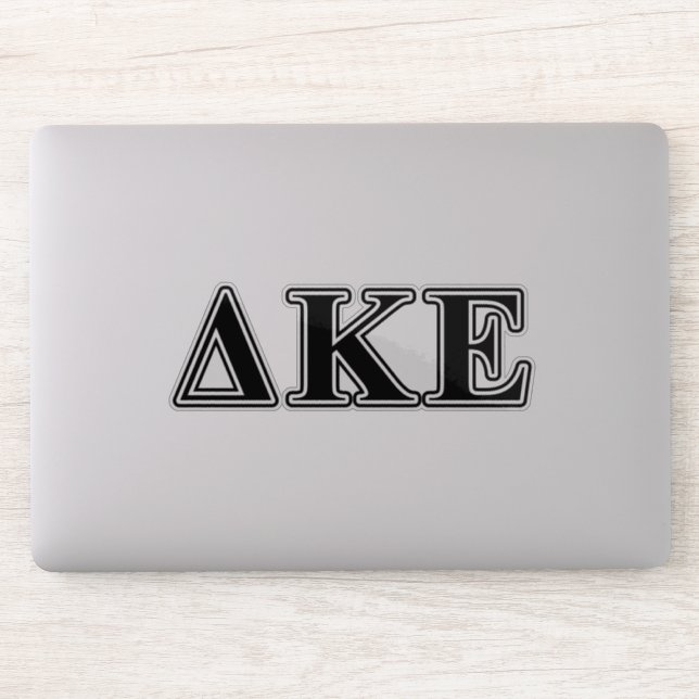 Delta Kappa Epsilon Black Letters Sticker (Computer)