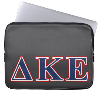 Delta Kappa Epsilon Blue and Red Letters Laptop Sleeve