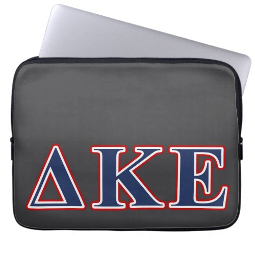 Delta Kappa Epsilon Blue and Red Letters Laptop Sleeve