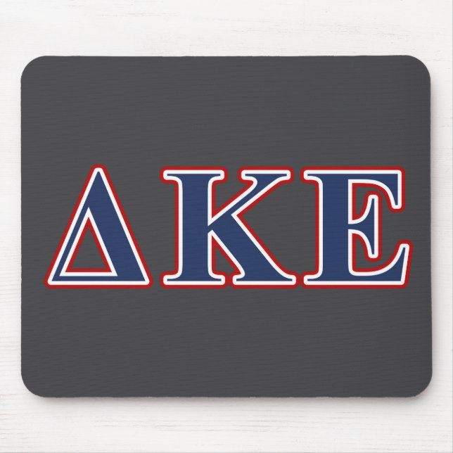 Delta Kappa Epsilon Blue and Red Letters Mouse Pad (Front)