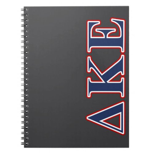 Delta Kappa Epsilon Blue and Red Letters Notebook