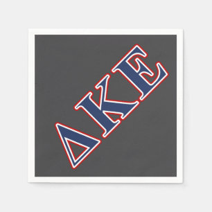 Delta Kappa Epsilon Blue and Red Letters Paper Napkins