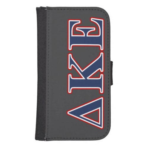 Delta Kappa Epsilon Blue and Red Letters Galaxy S4 Wallet Case