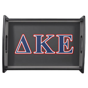 Delta Kappa Epsilon Blue and Red Letters Serving Tray