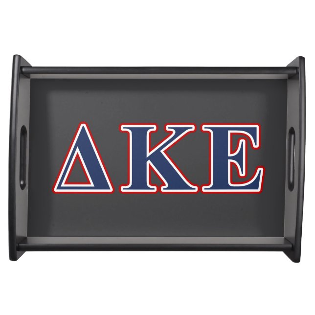 Delta Kappa Epsilon Blue and Red Letters Serving Tray (Front)