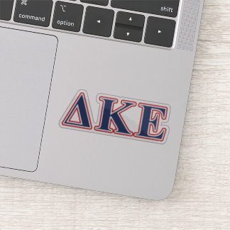 Delta Kappa Epsilon Blue and Red Letters Sticker