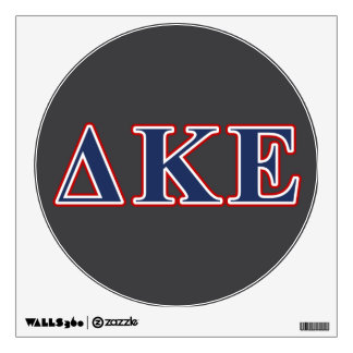 Delta Kappa Epsilon Blue and Red Letters Wall Sticker